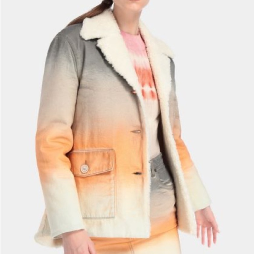 Missoni Ombré Tie Dyed Sherpa Lined Coat - Picture 3 of 14